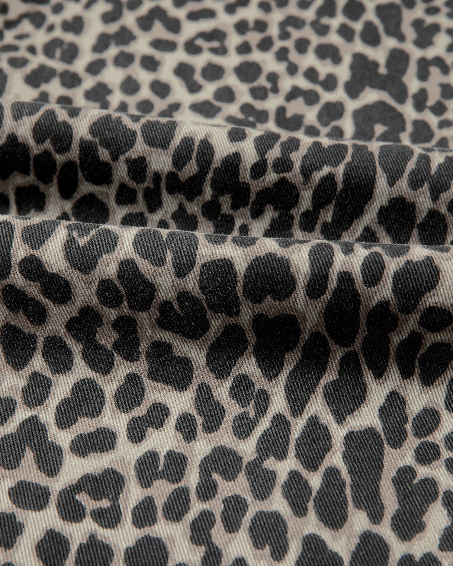 Black Leopard Print Wide Leg High Waist Jeans